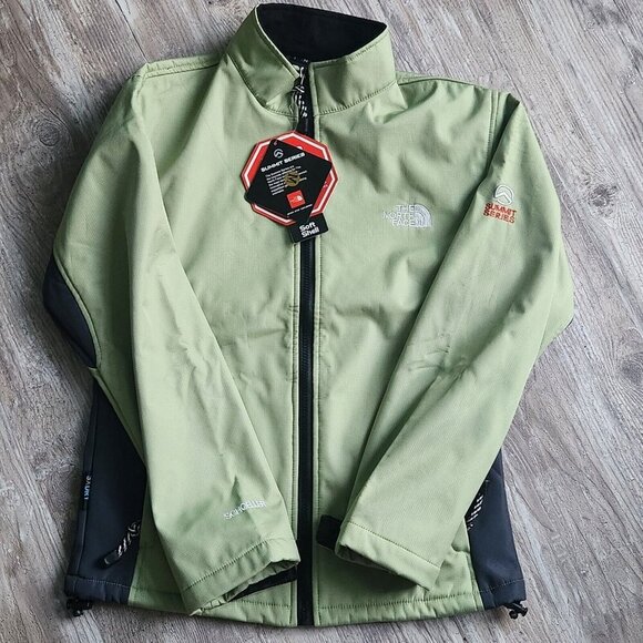 North Face Summit Series Windproof Soft Shell Jacket Jacket Mint Green Size M - Picture 5 of 16